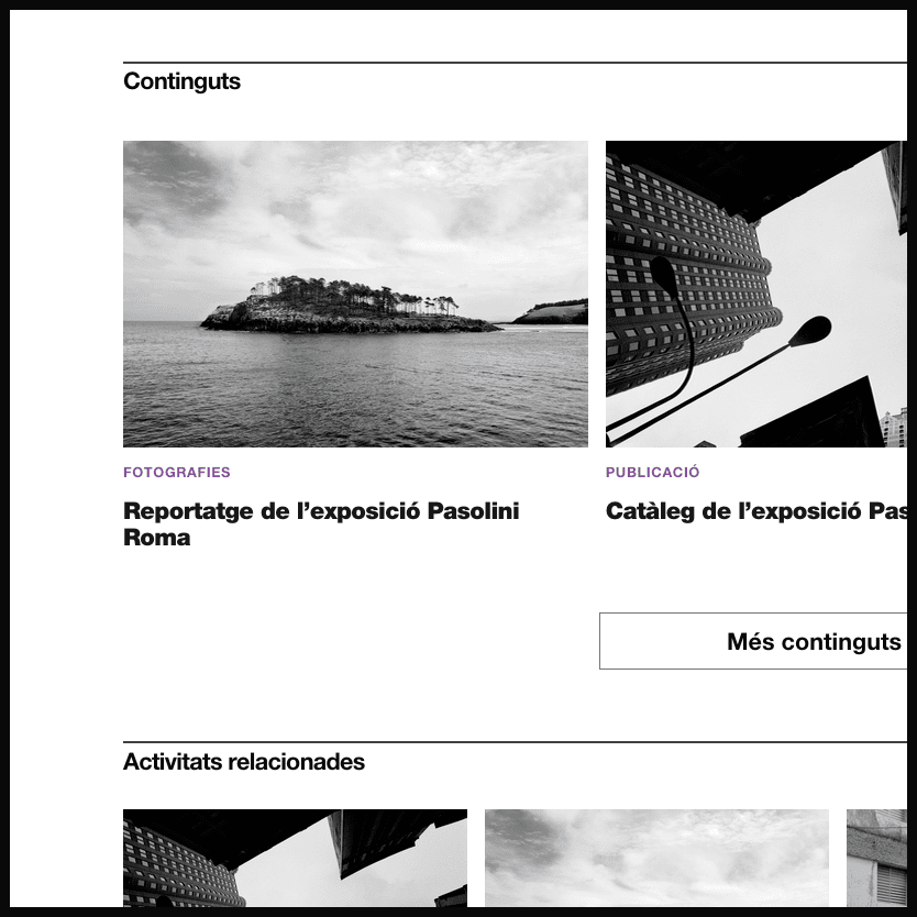 Centre de Cultura Contemporània de Barcelona — CCCB (disseny gràfic, art i cultura, sector públic, web), per DOMO-A | Direcció d’art i disseny gràfic, Barcelona