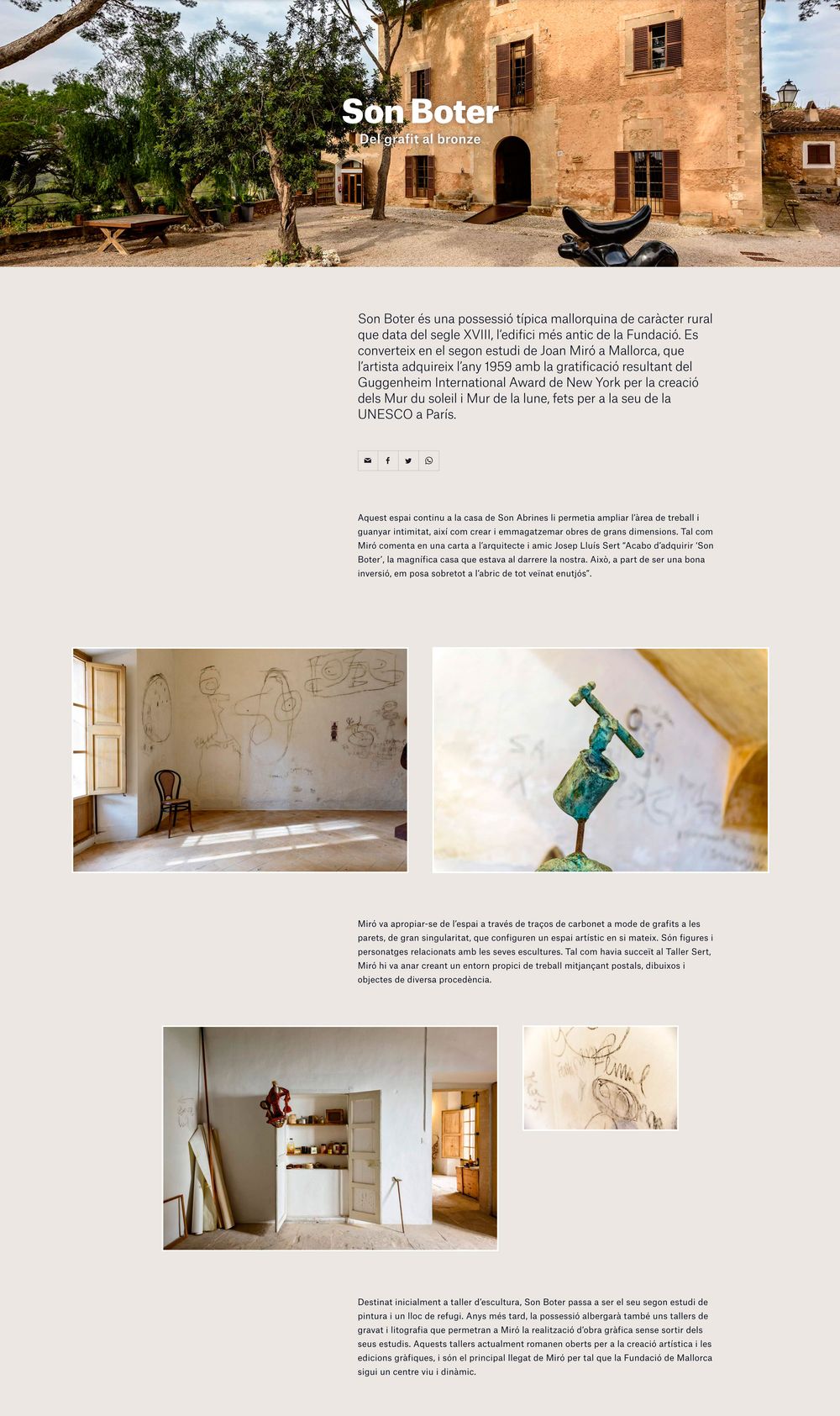 Miró Mallorca Web (direcció d’art, disseny gràfic, art i cultura, sector públic, web), per DOMO-A | Direcció d’art i disseny gràfic, Barcelona