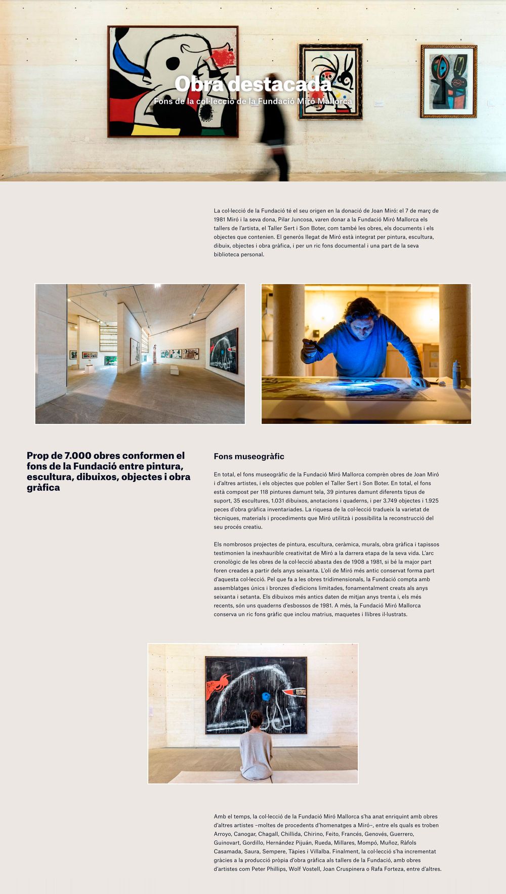 Miró Mallorca Web (direcció d’art, disseny gràfic, art i cultura, sector públic, web), per DOMO-A | Direcció d’art i disseny gràfic, Barcelona
