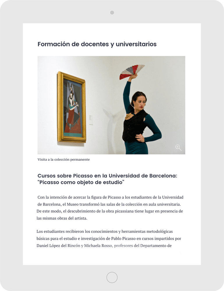 Museu Picasso — Memòria Anual 2015 (direcció d’art, disseny gràfic, art i cultura, web), per DOMO-A | Direcció d’art i disseny gràfic, Barcelona
